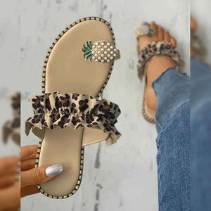 Pantuflas de piña de verano para mujer