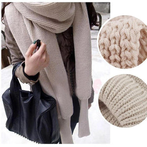 Bufanda de Punto a Crochet de Moda de Otoño e Invierno con Mangas
