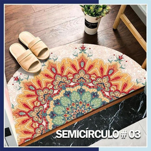 Alfombra de suelo semicircular