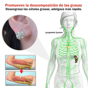 Pendientes magnéticos superbrillantes