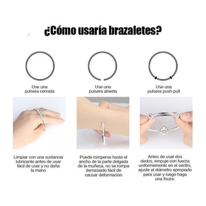 Om Ma Ni Pad Me Hum - Pulsera de Plata de Estilo Étnico