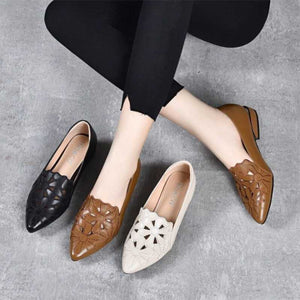 Zapatos de punta hueca para mujer