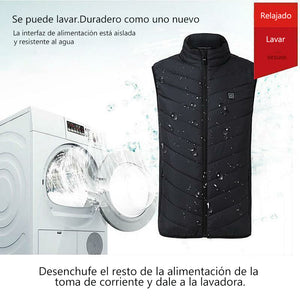 Chaqueta calefactada, invierno cálido, carga USB