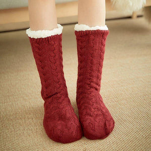 Calcetines Antideslizantes, Tejido de Felpa Extra Larga