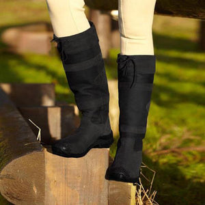 Botas largas de mujer estilo británico con cordones