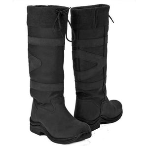 Botas largas de mujer estilo británico con cordones