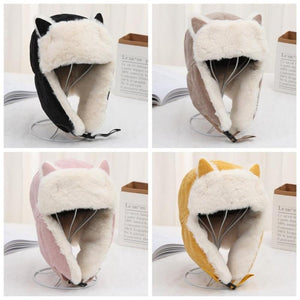 Sombrero ruso con orejas de gato